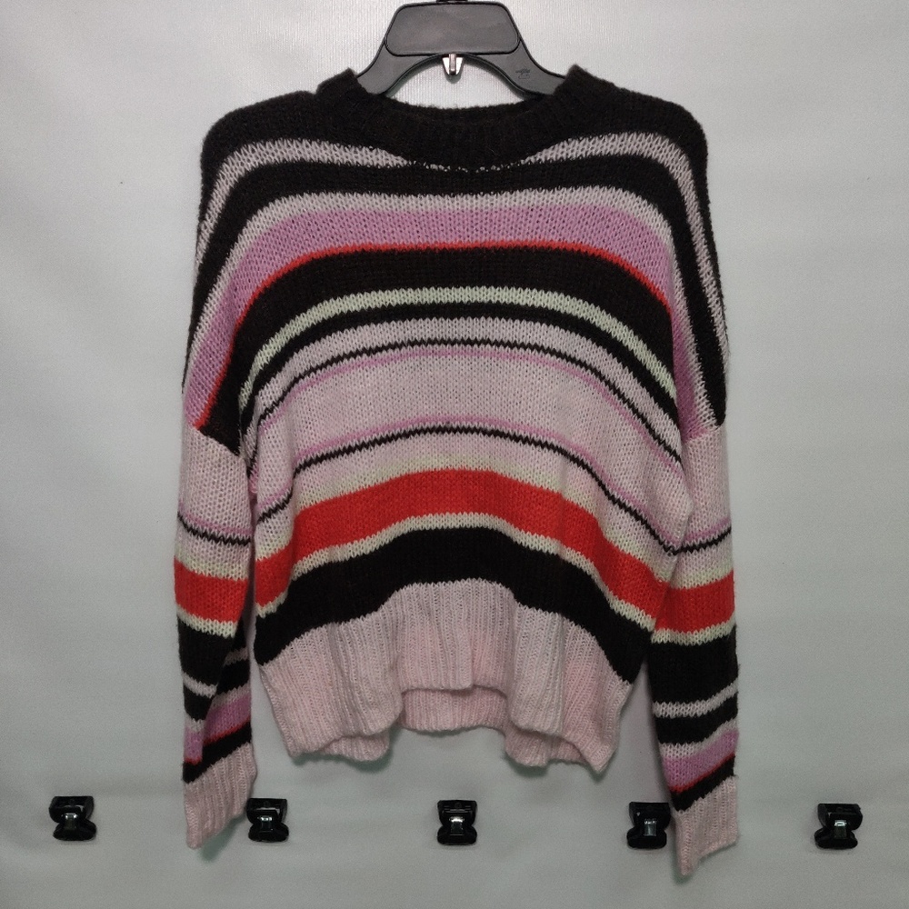 Something Navy Sweater Pink Striped Sweater